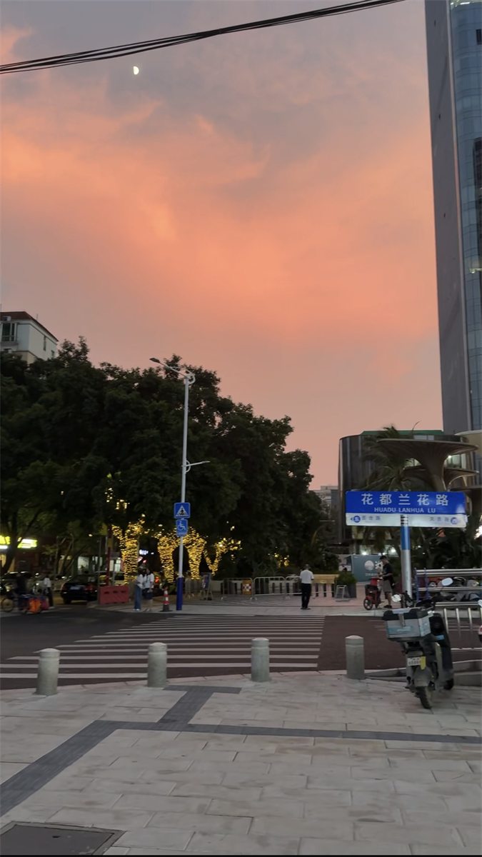 广州花都兰花路路牌与科瑞儿花都门店周边街景实拍